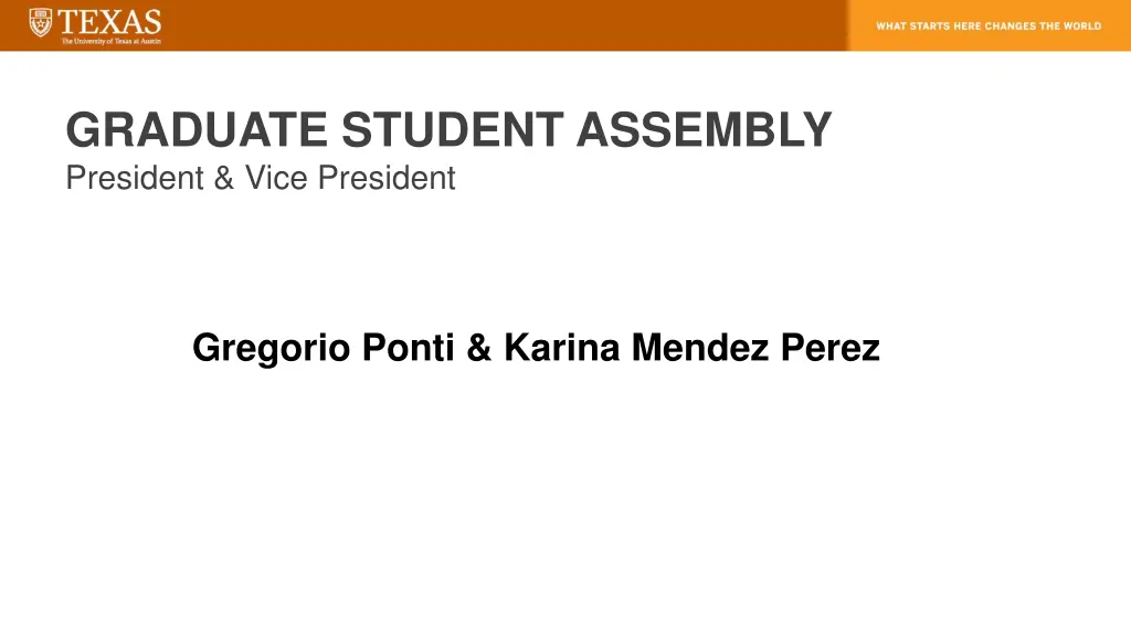 graduate student assembly president vice president