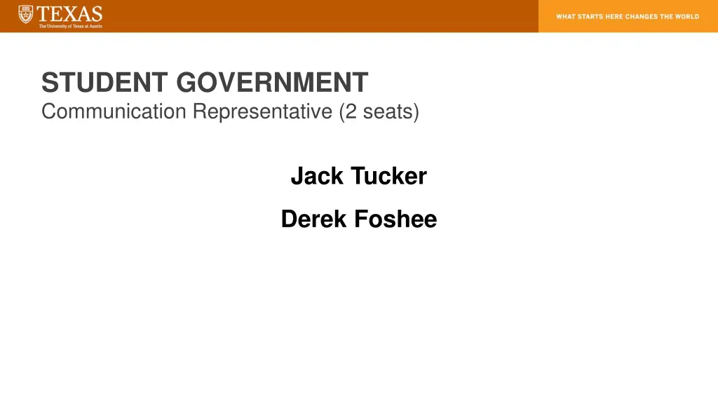 student government communication representative