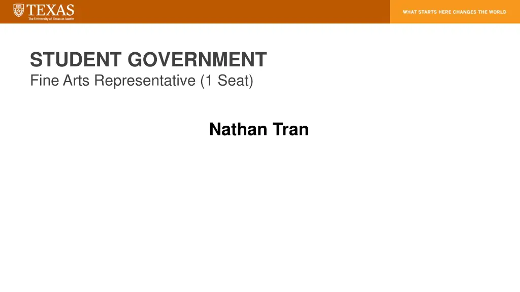 student government fine arts representative 1 seat