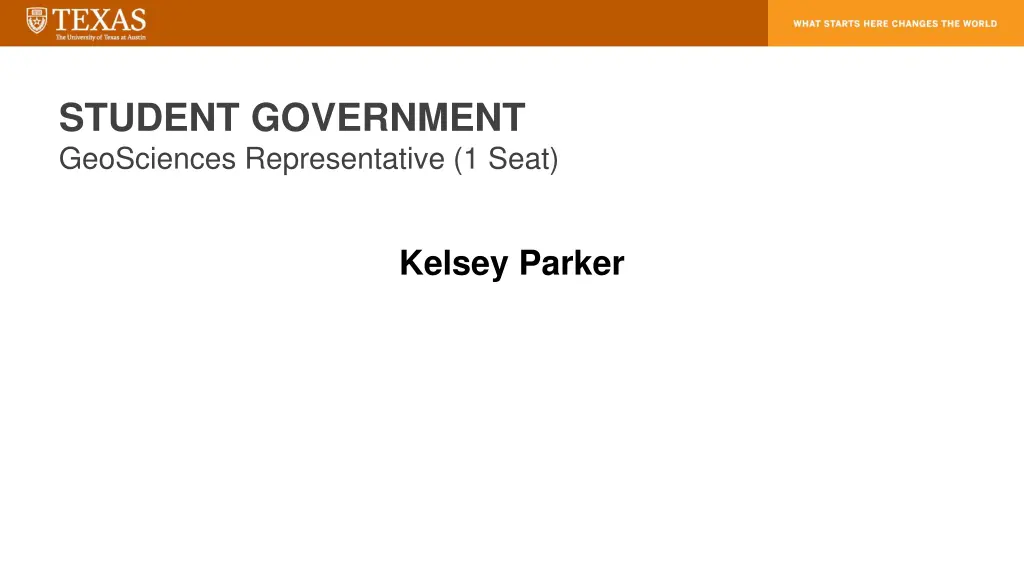 student government geosciences representative
