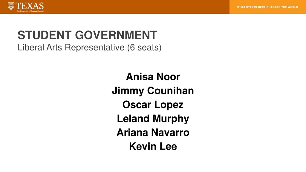 student government liberal arts representative