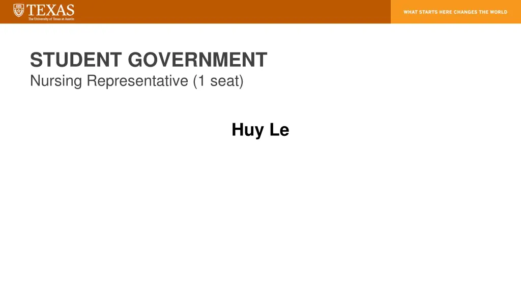 student government nursing representative 1 seat