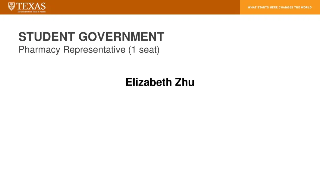 student government pharmacy representative 1 seat