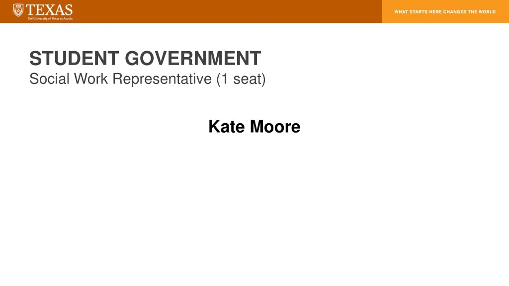 student government social work representative