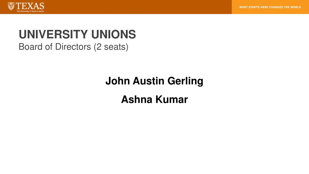 university unions board of directors 2 seats