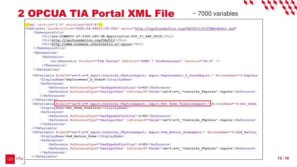 2 opcua tia portal xml file