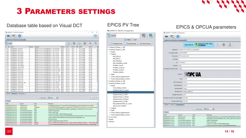 3 p arameters settings