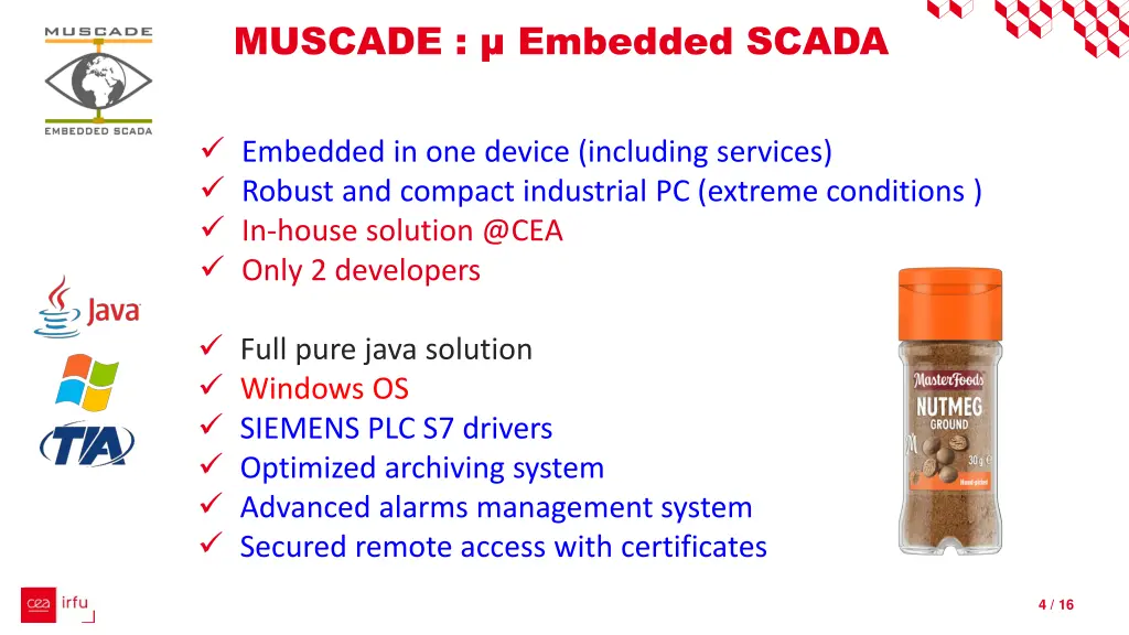 muscade embedded scada