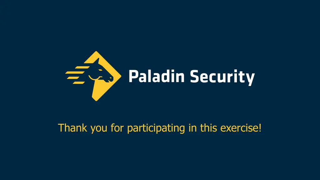 thank you for participating in this exercise