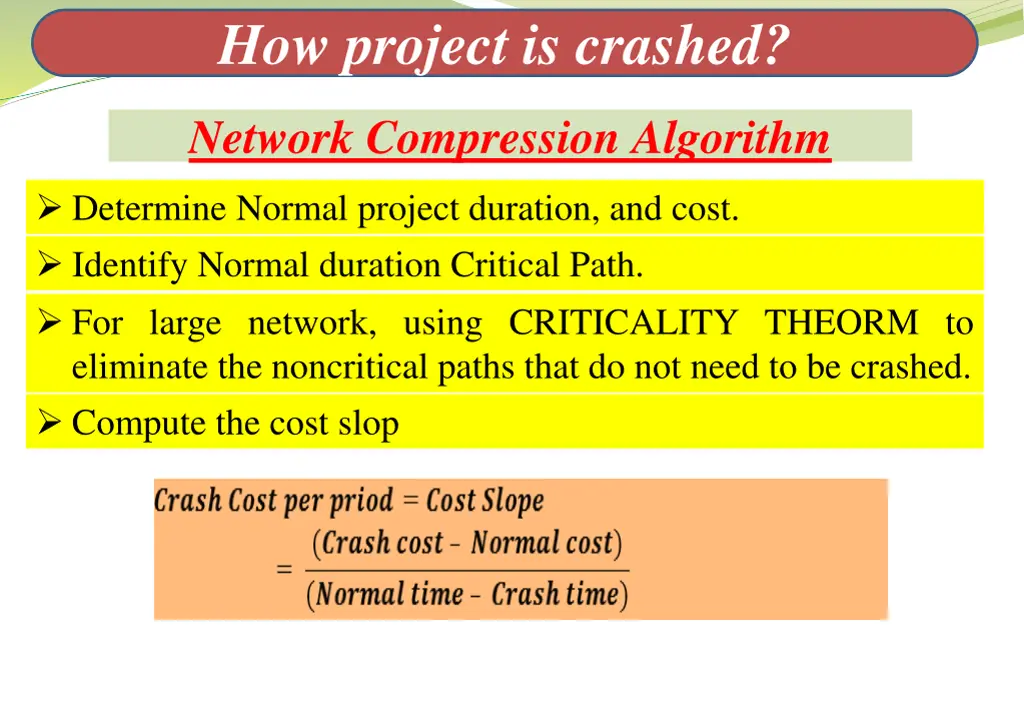 how project is crashed