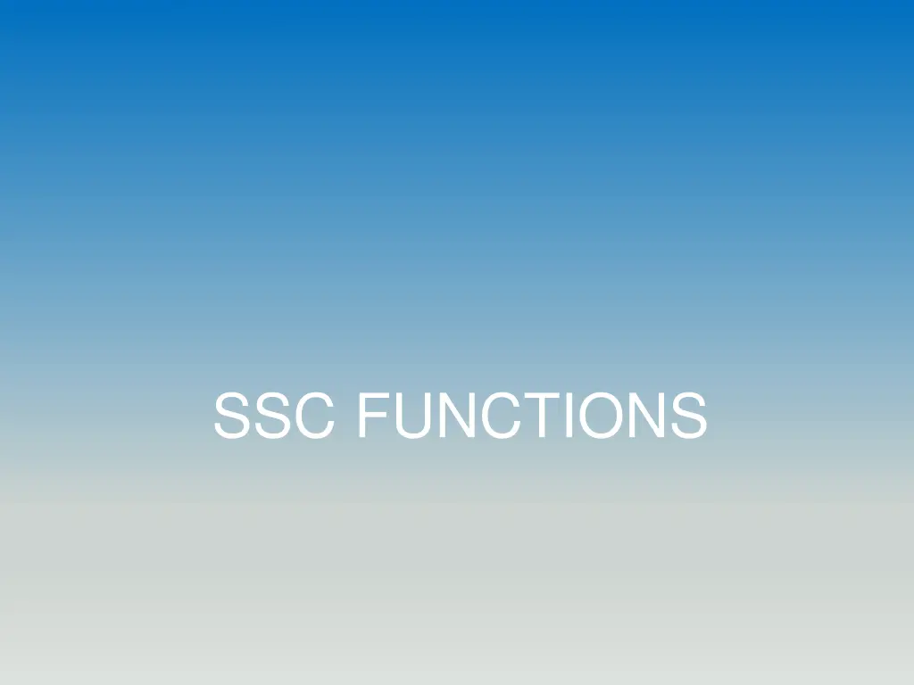 ssc functions