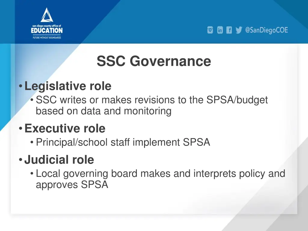 ssc governance