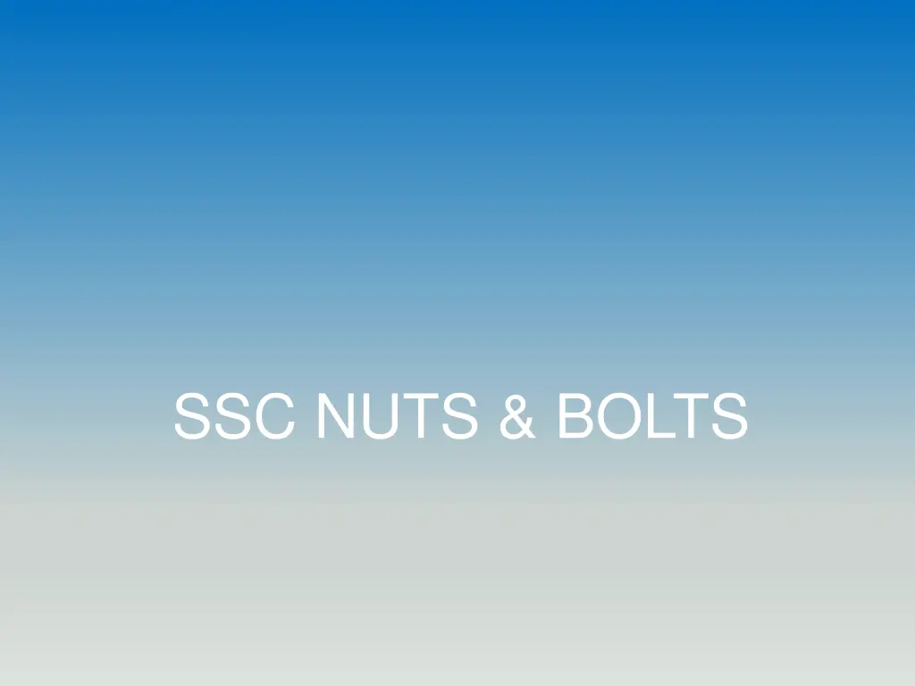 ssc nuts bolts
