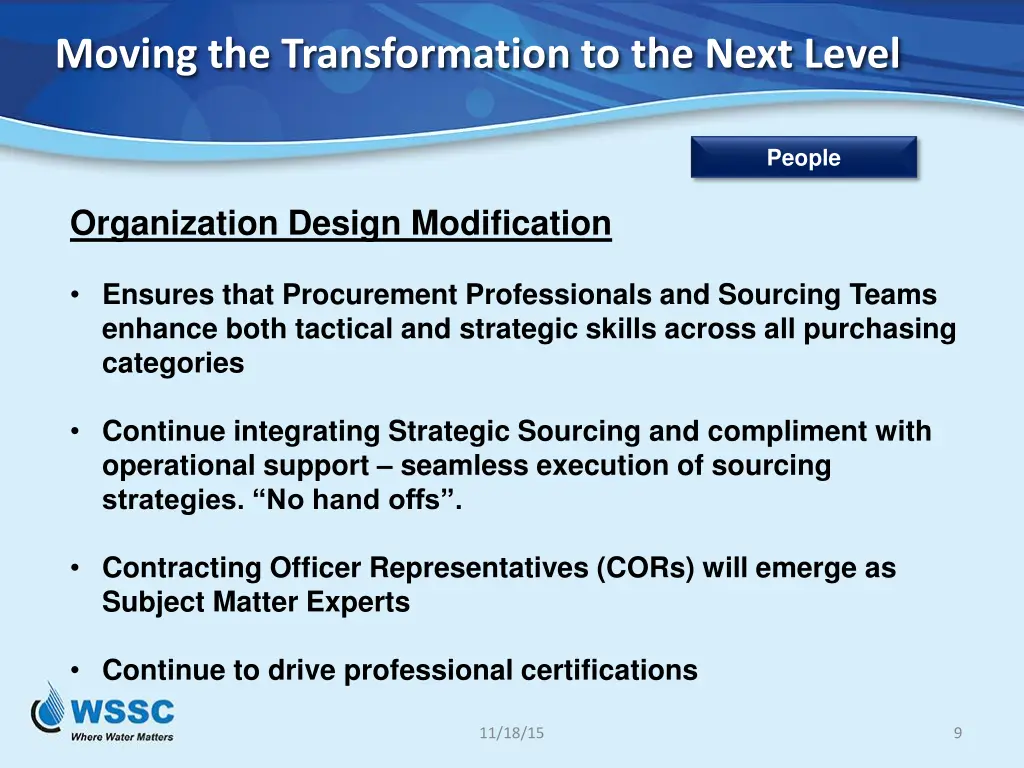 moving the transformation to the next level 1