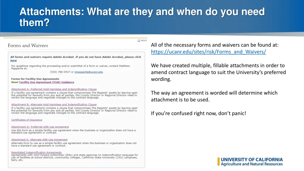 attachments what are they and when do you need