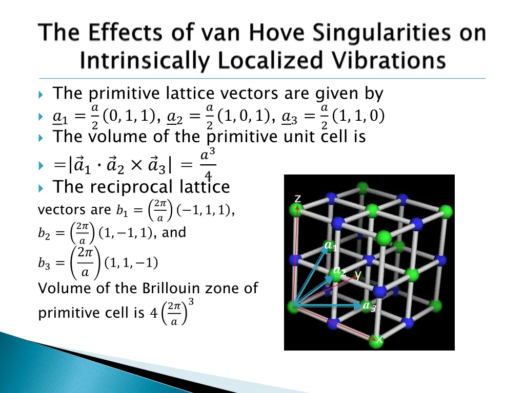 the primitive lattice vectors are given