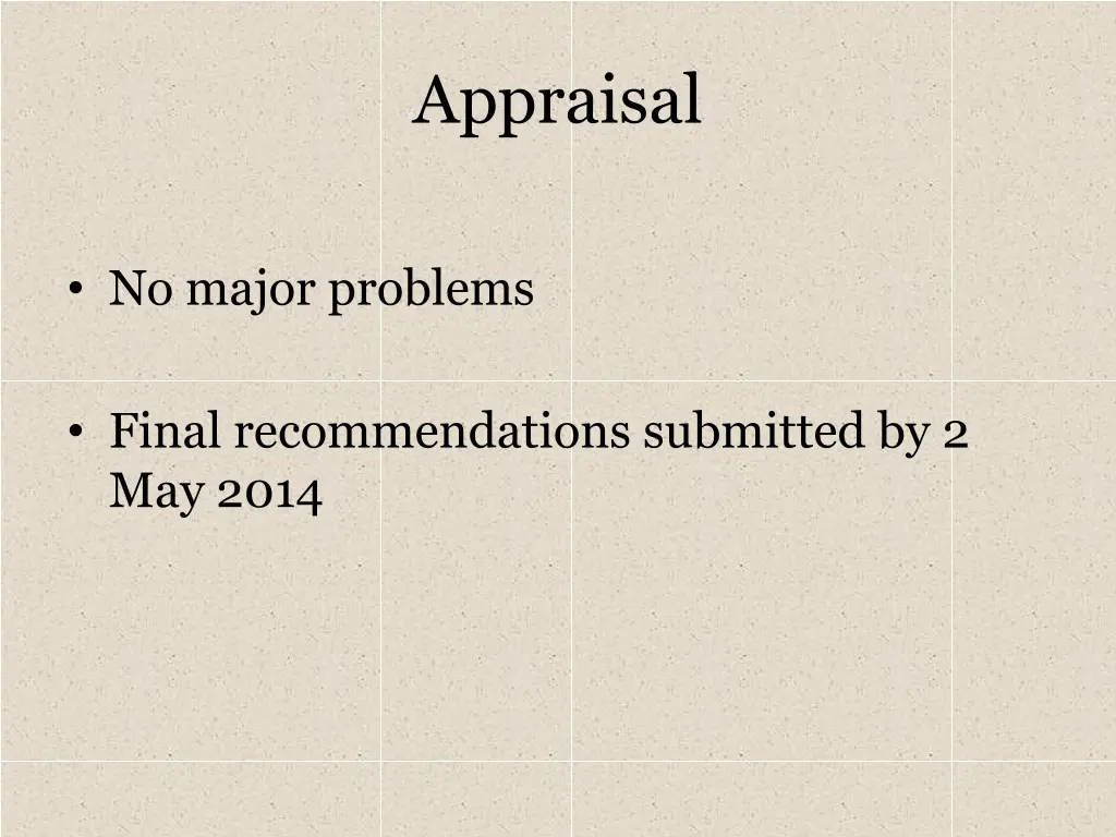 appraisal