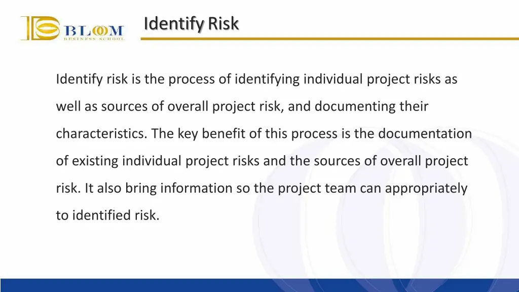 identify risk