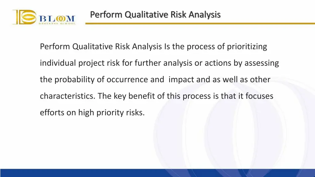 perform qualitative risk analysis