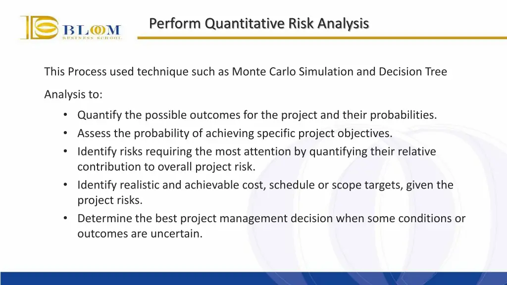 perform quantitative risk analysis 1