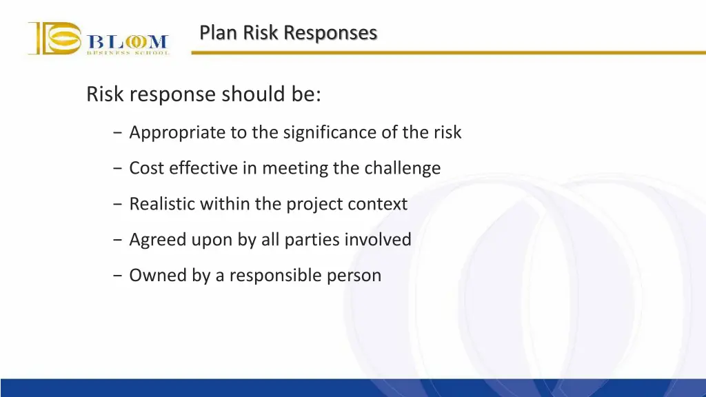 plan risk responses 1