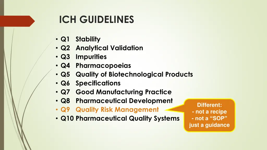 ich guidelines
