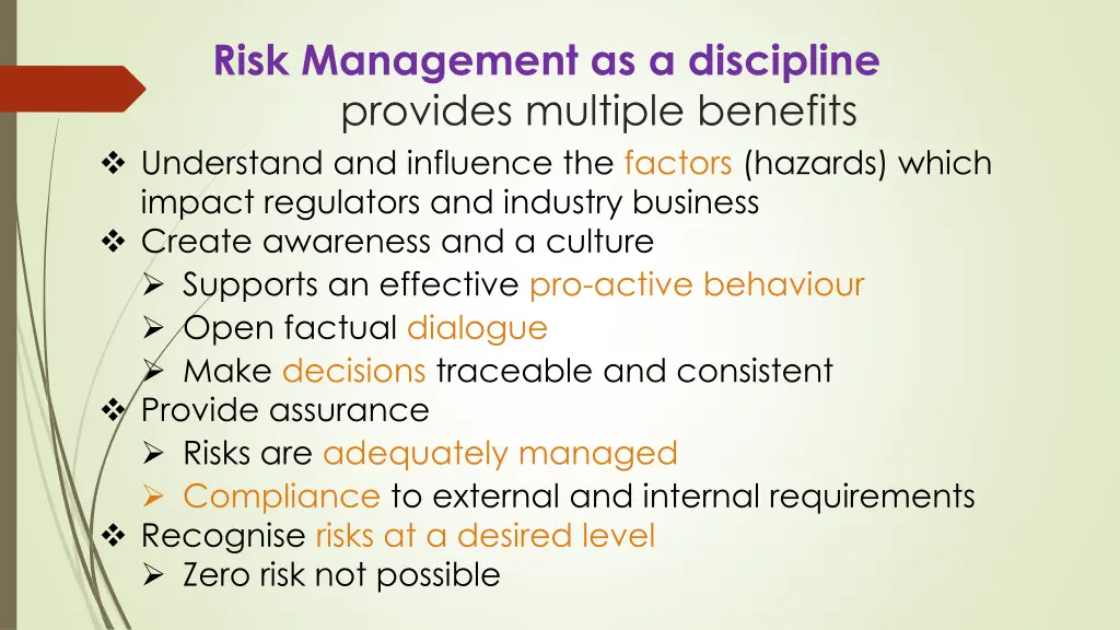 risk management as a discipline provides multiple