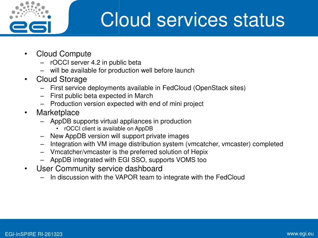 cloud services status