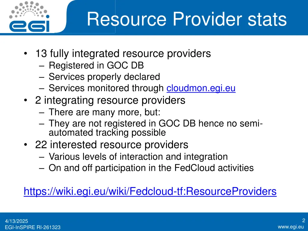 resource provider stats