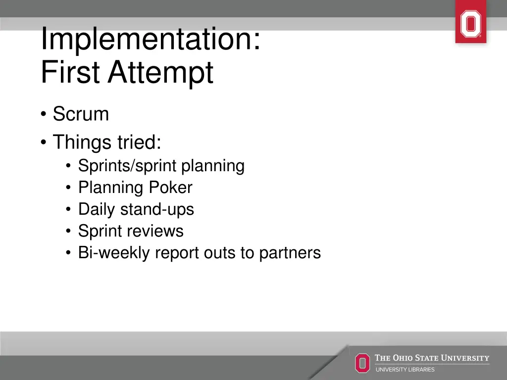 implementation first attempt