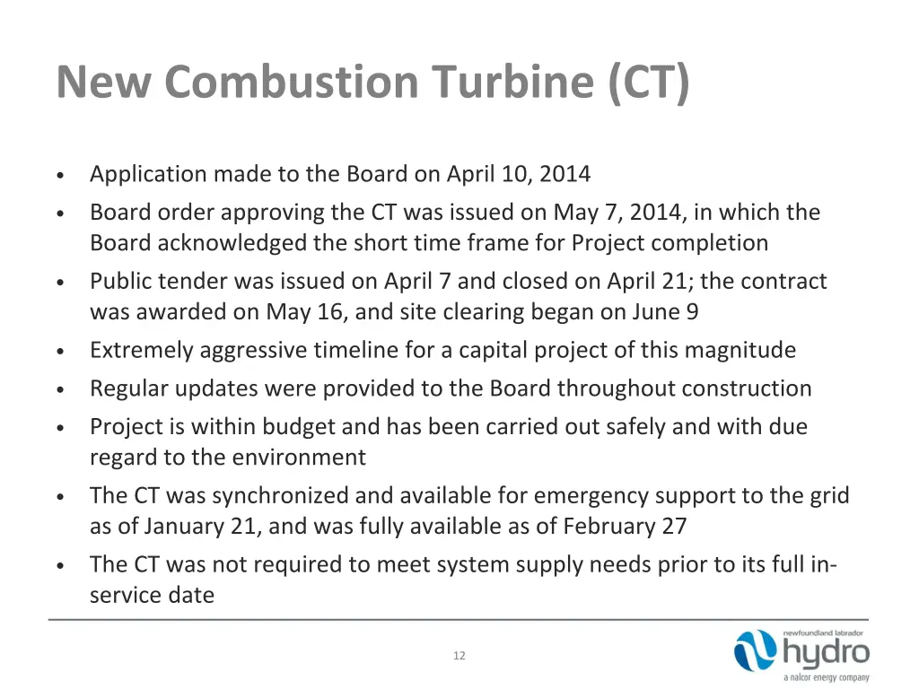new combustion turbine ct
