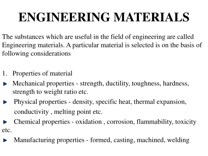 engineering materials