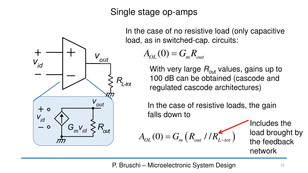 single stage op amps