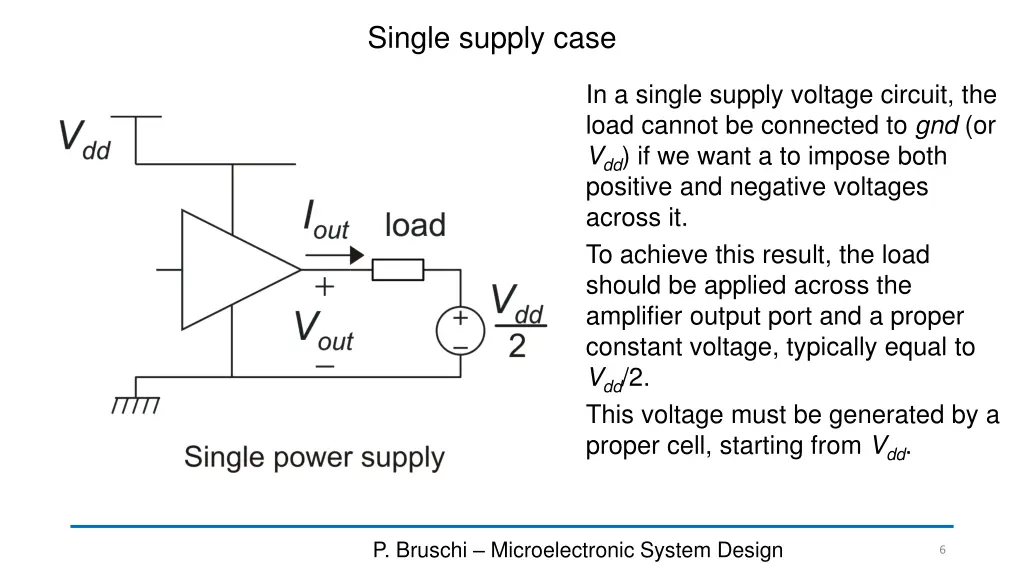 single supply case