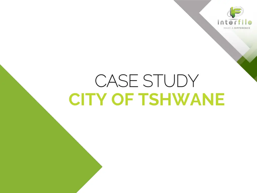case study case study city of tshwane