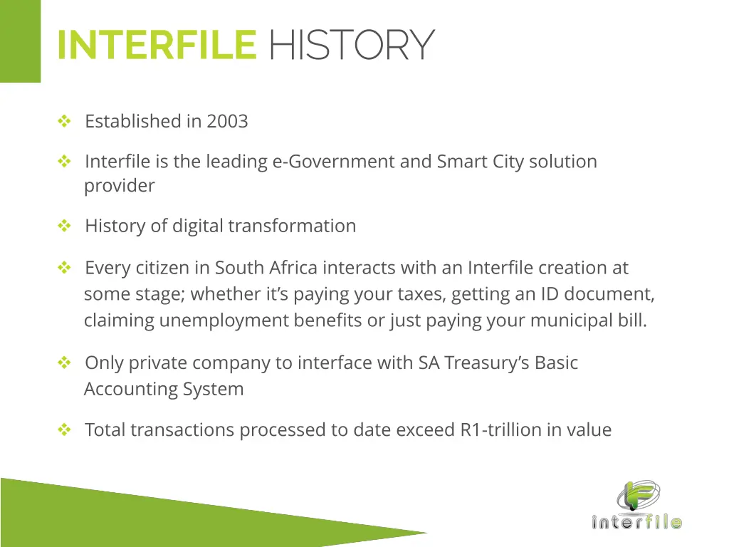 interfile history