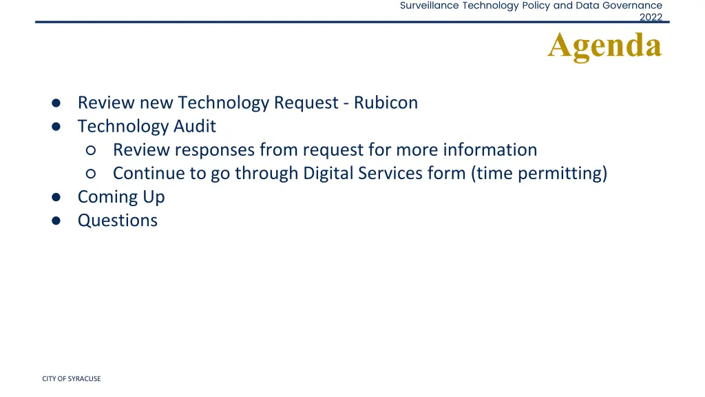 surveillance technology policy and data governance 1
