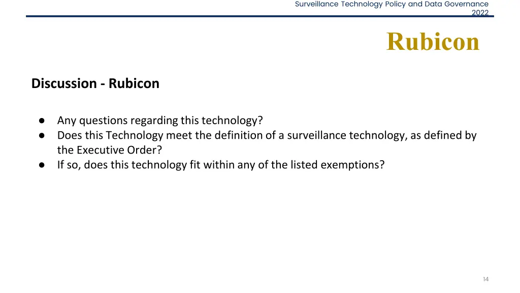 surveillance technology policy and data governance 13