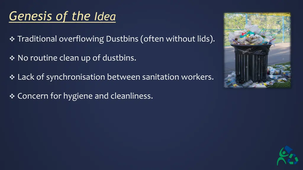 genesis of the idea