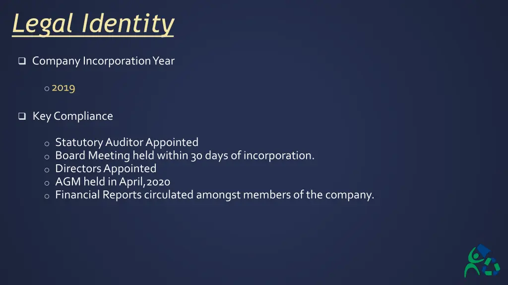 legal identity