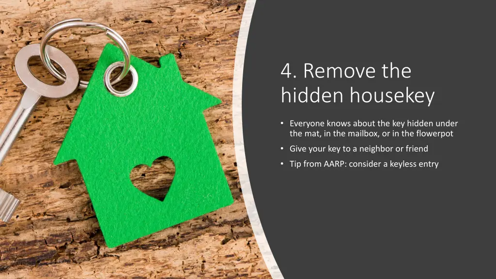 4 remove the hidden housekey