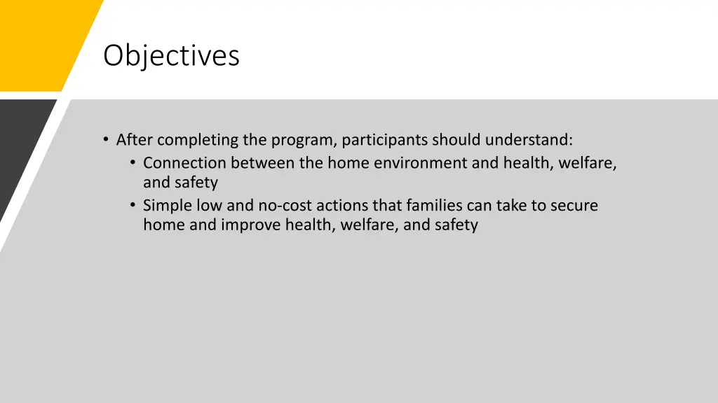 objectives