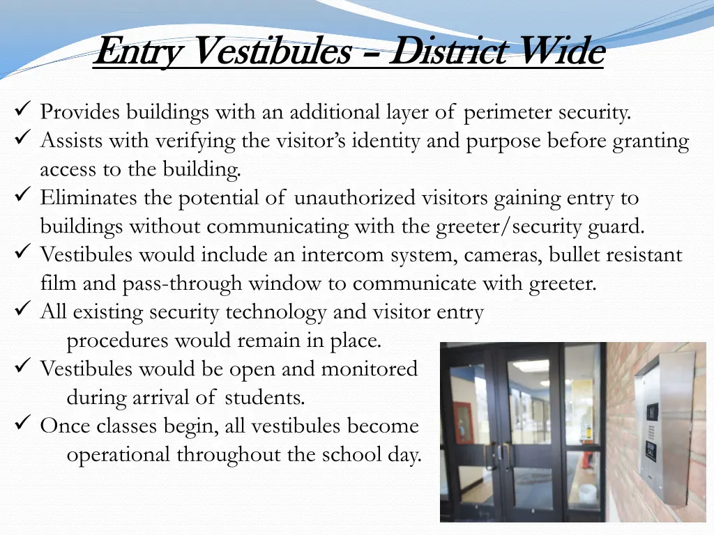 entry vestibules entry vestibules district wide