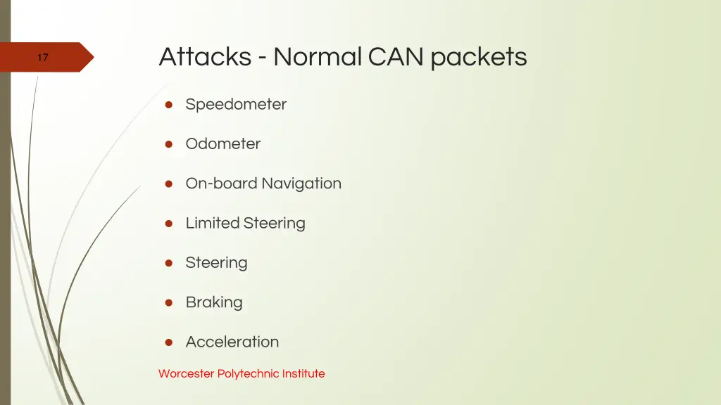 attacks normal can packets