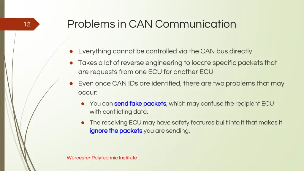 problems in can communication