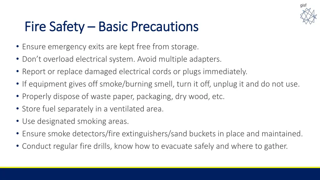 fire safety fire safety basic precautions basic