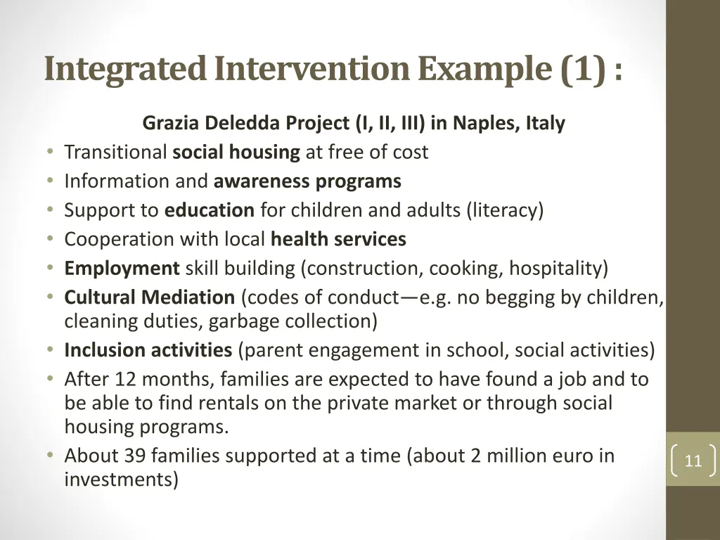 integrated intervention example 1