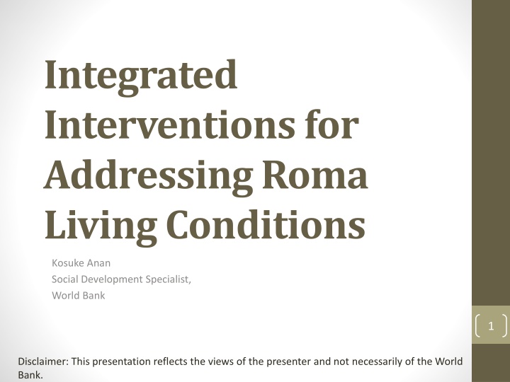 integrated interventions for addressing roma