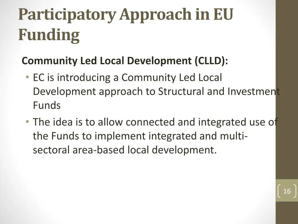 participatory approach in eu funding