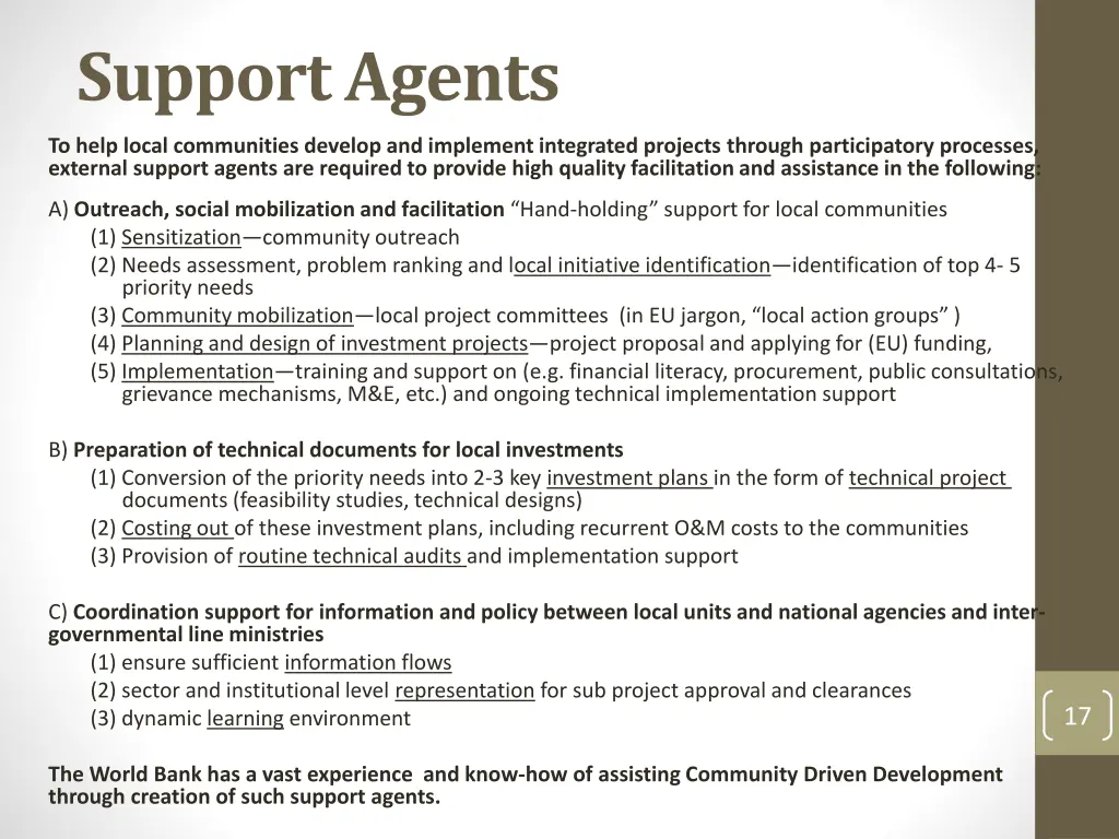 support agents